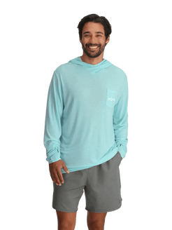 30A Wordmark Free Fly Men's Bamboo Lightweight Hoodie - 30A Gear - men outerwear