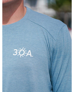 30A Wordmark Free Fly Men's Bamboo Shade Long Sleeve - 30A Gear - men tee