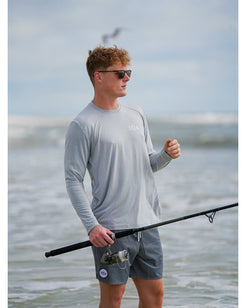 30A Wordmark Free Fly Men's Bamboo Shade Long Sleeve - 30A Gear - men tee