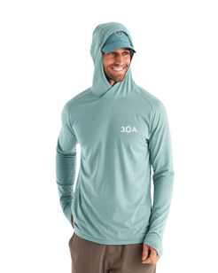 30A Wordmark Free Fly Men's Elevate Hoodie - 30A Gear - men outerwear