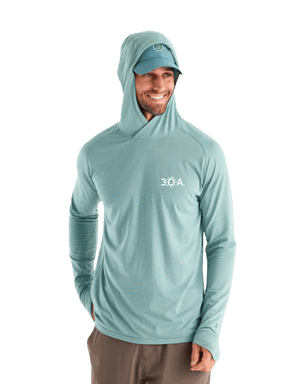 30A Wordmark Free Fly Men's Elevate Hoodie - 30A Gear - men outerwear