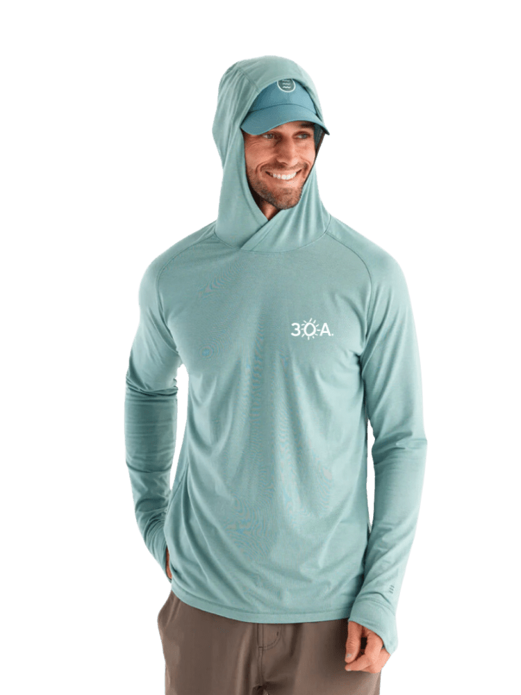 30A Wordmark Free Fly Men's Elevate Hoodie - 30A Gear - men outerwear