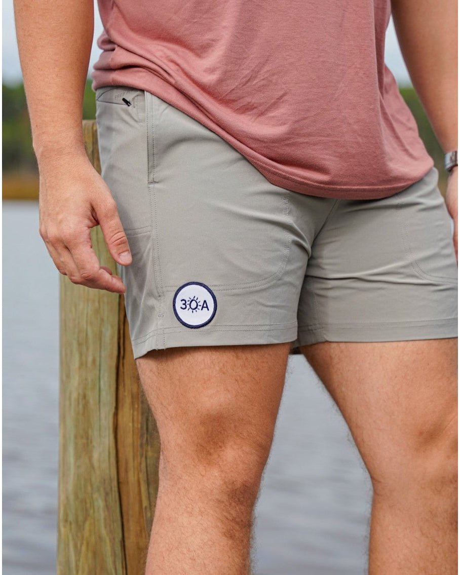 30A Wordmark Free Fly Men's Lined Active Breeze Short 5.5 - 30A Gear - men bottoms