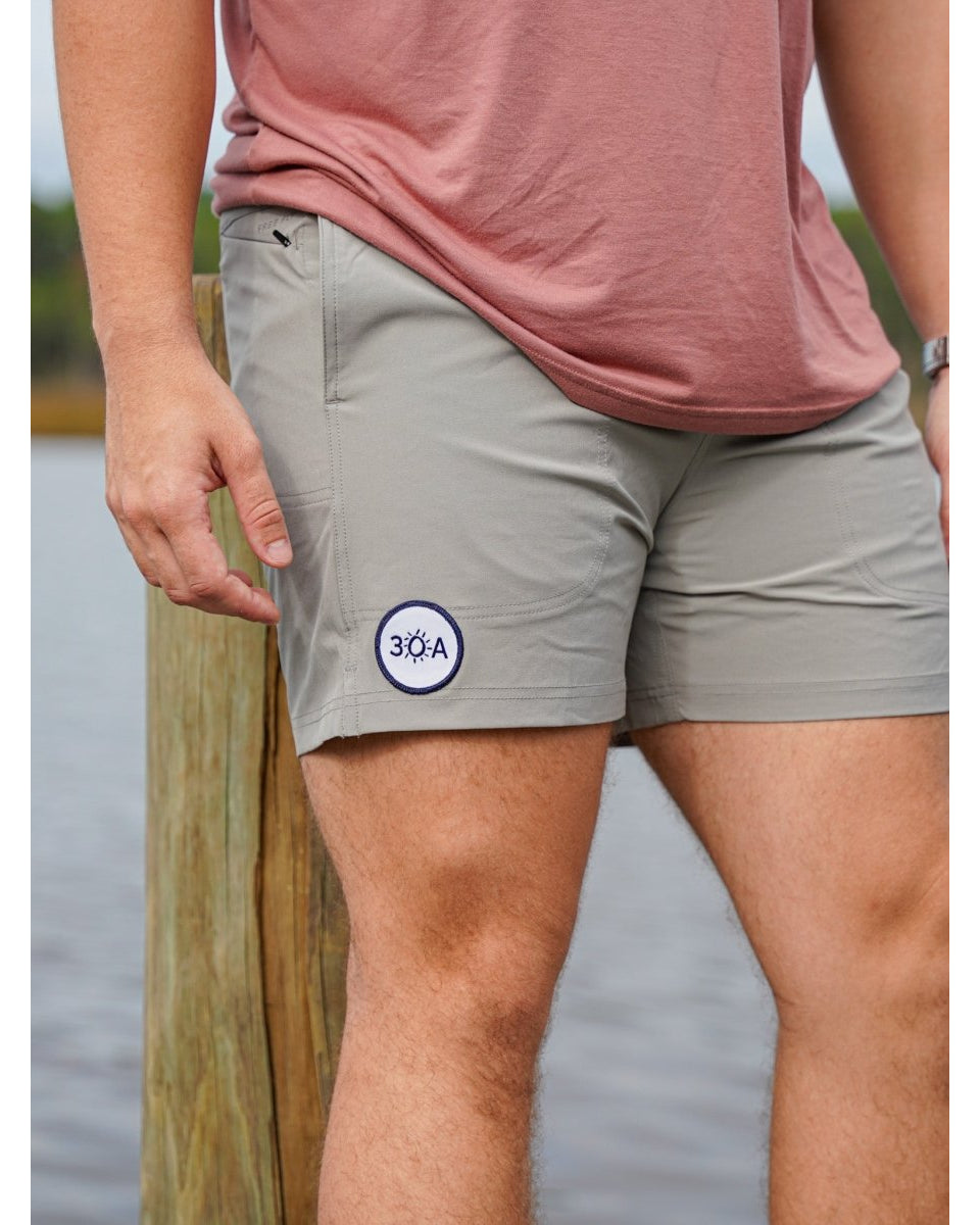 30A Wordmark Free Fly Men's Lined Active Breeze Short 5.5 - 30A Gear - men bottoms