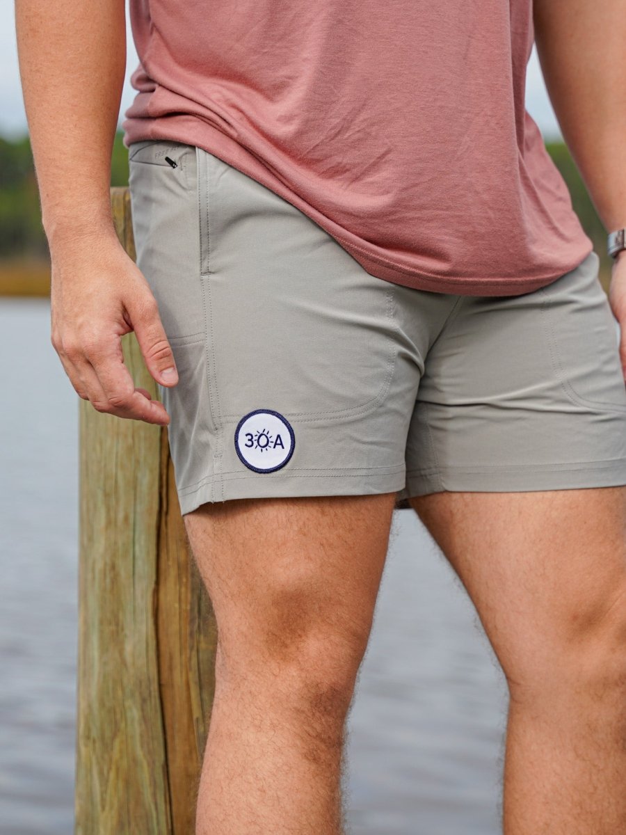 30A Wordmark Free Fly Men's Lined Active Breeze Short 5.5 - 30A Gear - men bottoms