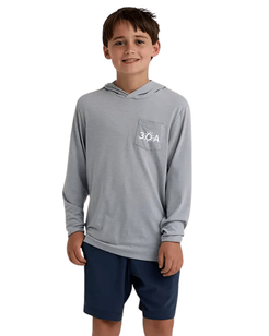 30A Wordmark Free Fly Youth Bamboo Shade Hoodie - 30A Gear - youth outerwear