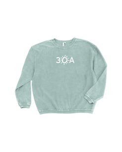 30A Wordmark Logo Charles River Corded Crew Sweatshirt - 30A Gear - men fleece