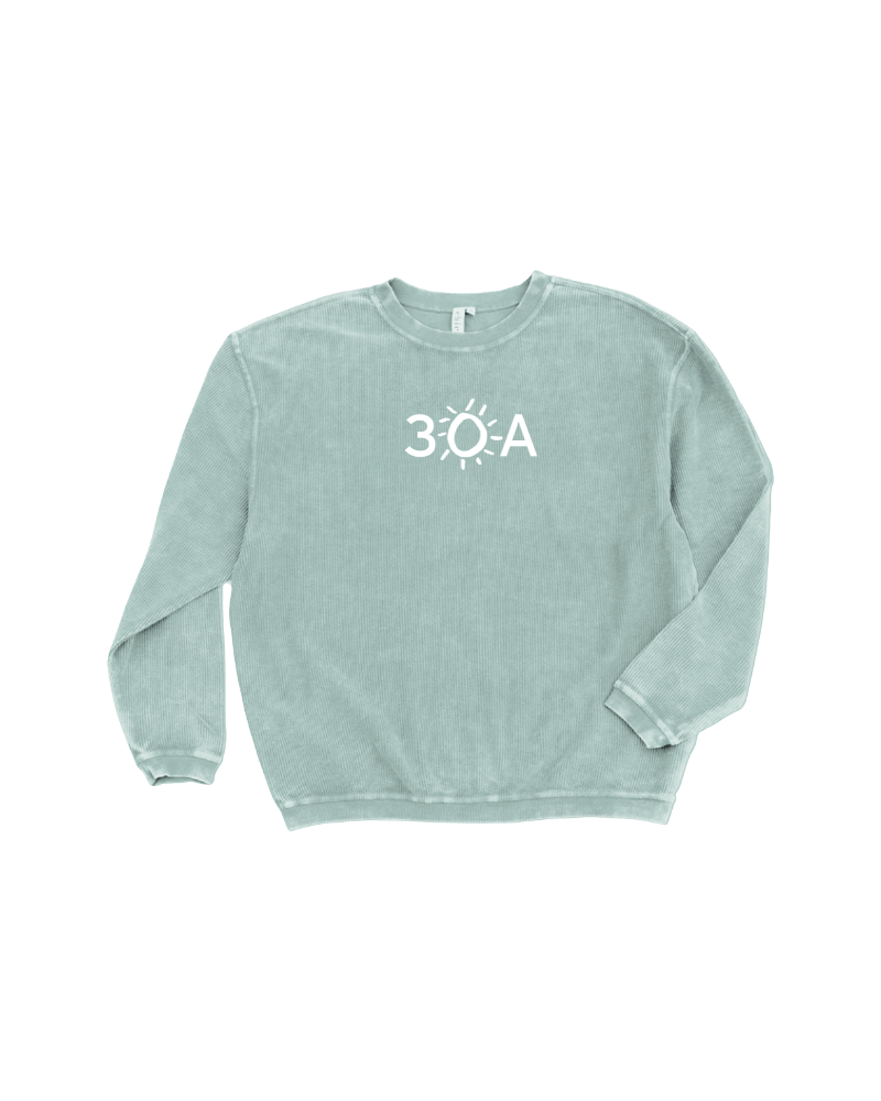 30A Wordmark Logo Charles River Corded Crew Sweatshirt - 30A Gear - men fleece