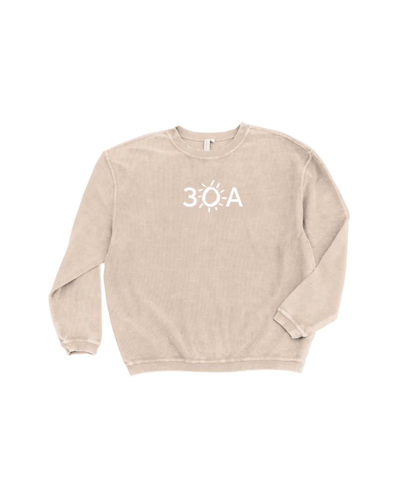 30A Wordmark Logo Charles River Corded Crew Sweatshirt - 30A Gear - men fleece