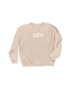 30A Wordmark Logo Charles River Corded Crew Sweatshirt - 30A Gear - men fleece