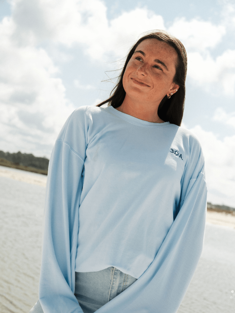 30A Wordmark Logo Embroidered Lightweight Sweatshirt - 30A Gear - men fleece