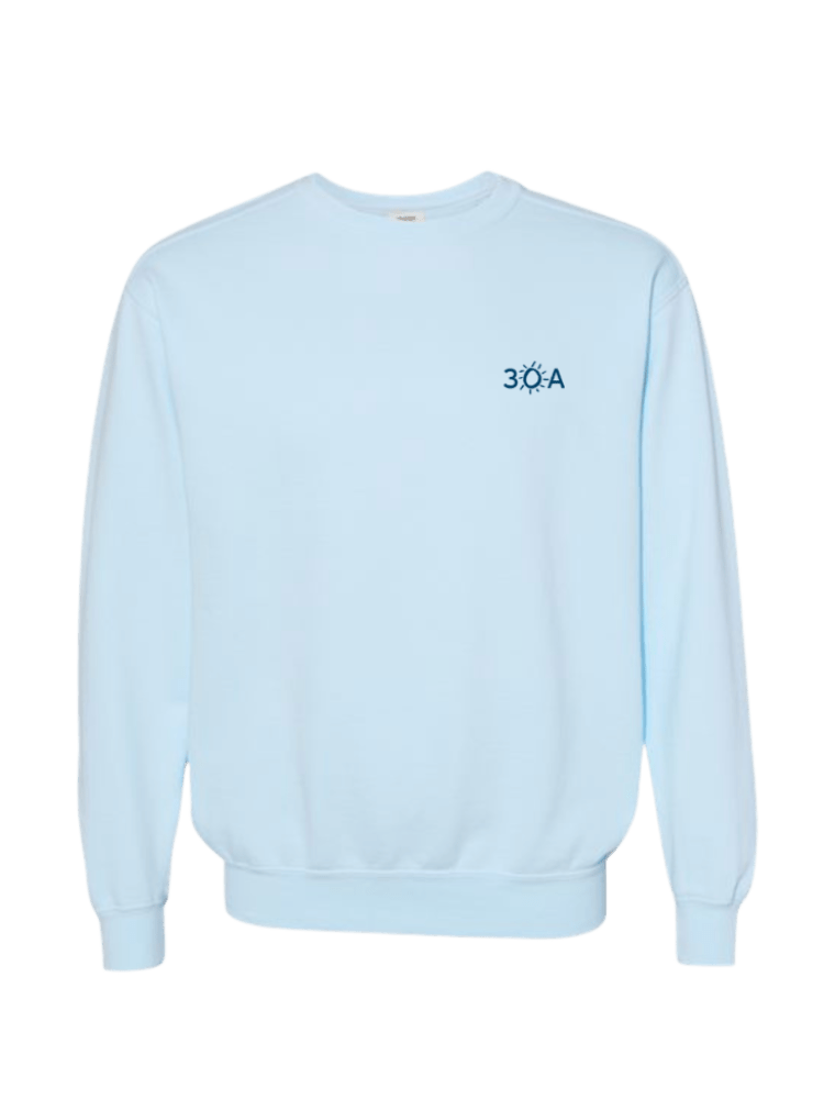 30A Wordmark Logo Embroidered Lightweight Sweatshirt - 30A Gear - men fleece