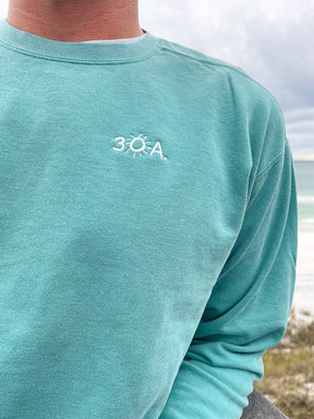 30A Wordmark Logo Embroidered Sweatshirt - 30A Gear - men fleece