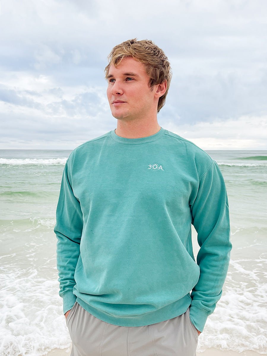 30A Wordmark Logo Embroidered Sweatshirt - 30A Gear - men fleece