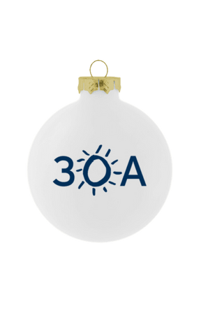 30A Wordmark Logo Glass Ball Ornament - 30A Gear - novelty holiday