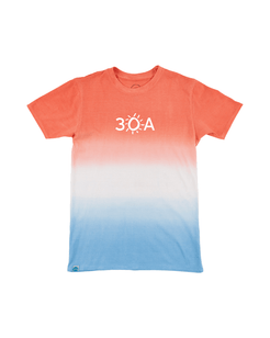 30A Wordmark Logo Tie Dye Recycled T-Shirt - 30A Gear - men tee