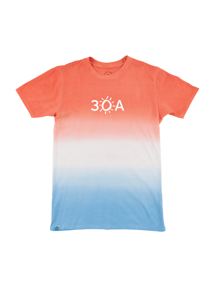 30A Wordmark Logo Tie Dye Recycled T-Shirt - 30A Gear - men tee