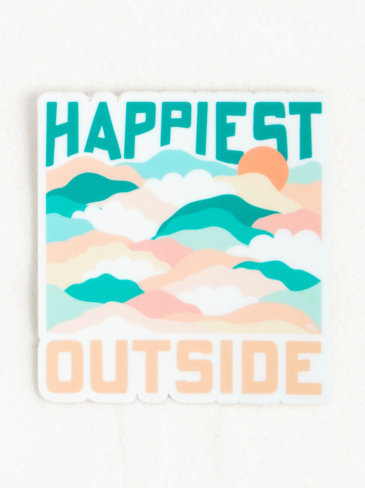 30A Happiest Outside Sticker