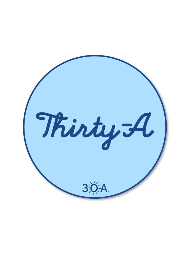 Thirty-A Script Sticker