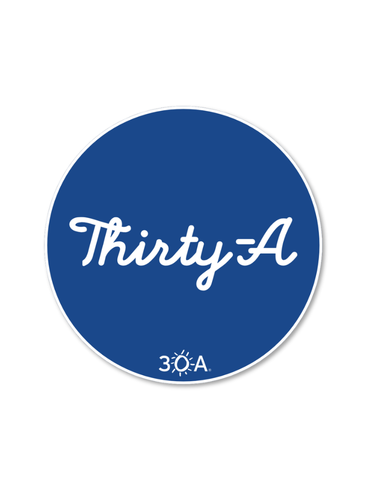Thirty-A Script Sticker