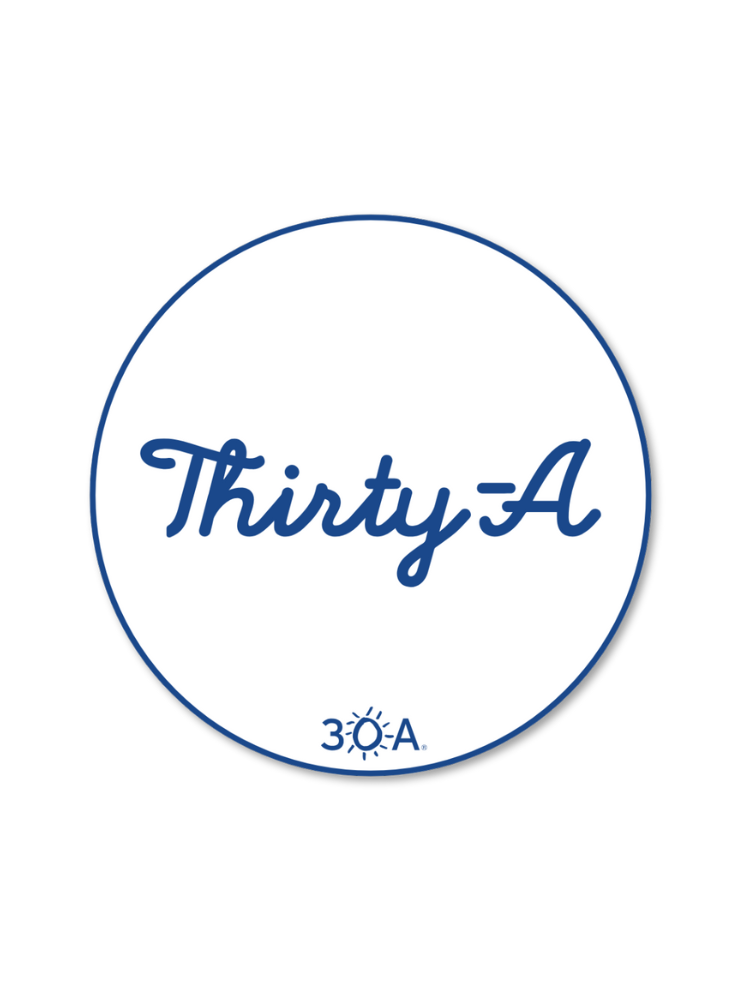 Thirty-A Script Sticker