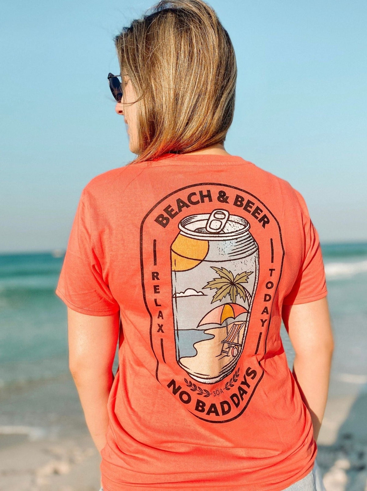Beach and Beer Oversized T - Shirt - 30A Gear - men tee