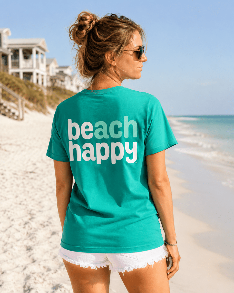 Beach Happy Comfort Colors Short Sleeve Tee - 30A Gear - men tee