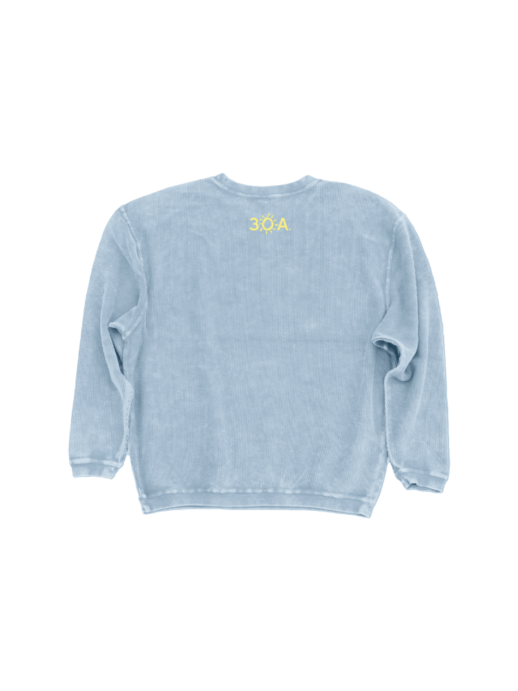 Beach Happy Embroidered Corded Crew Sweatshirt - 30A Gear - women fleece