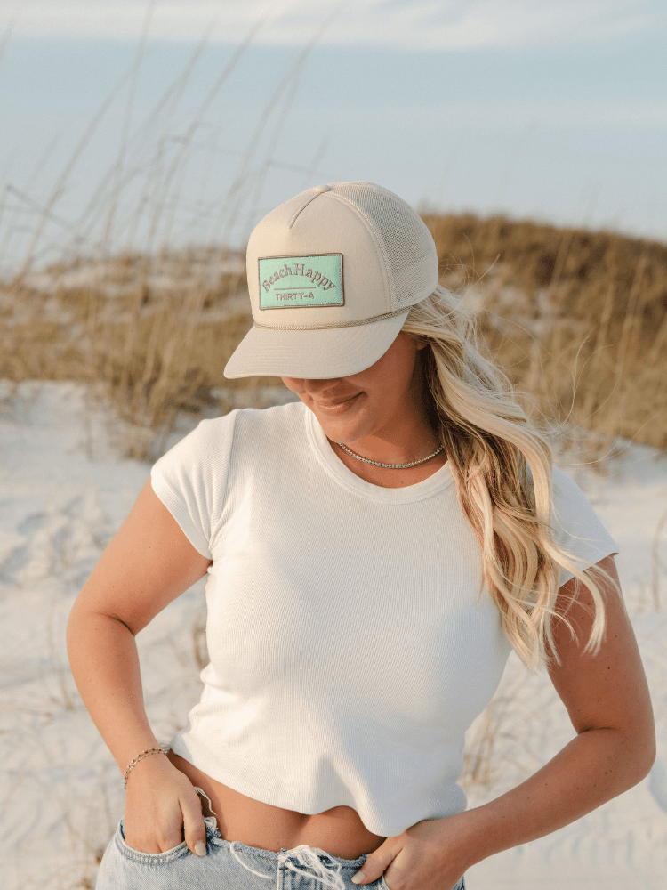 Beach Happy Patch Rope Hat - 30A Gear - caps adjustable