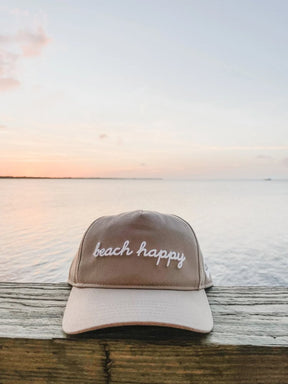 Beach Happy Script Hat - 30A Gear - caps adjustable