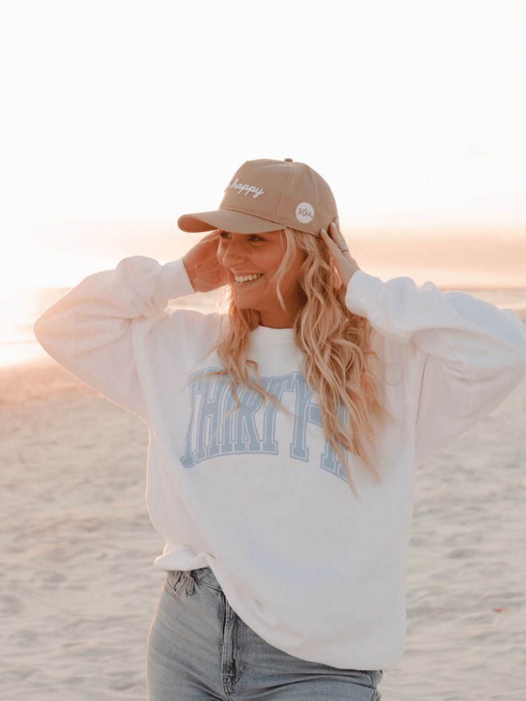 Beach Happy Script Hat - 30A Gear - caps adjustable