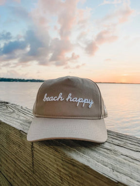 Beach Happy Script Hat - 30A Gear - caps adjustable