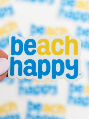 Beach Happy Small Sticker - 30A Gear - novelty sticker