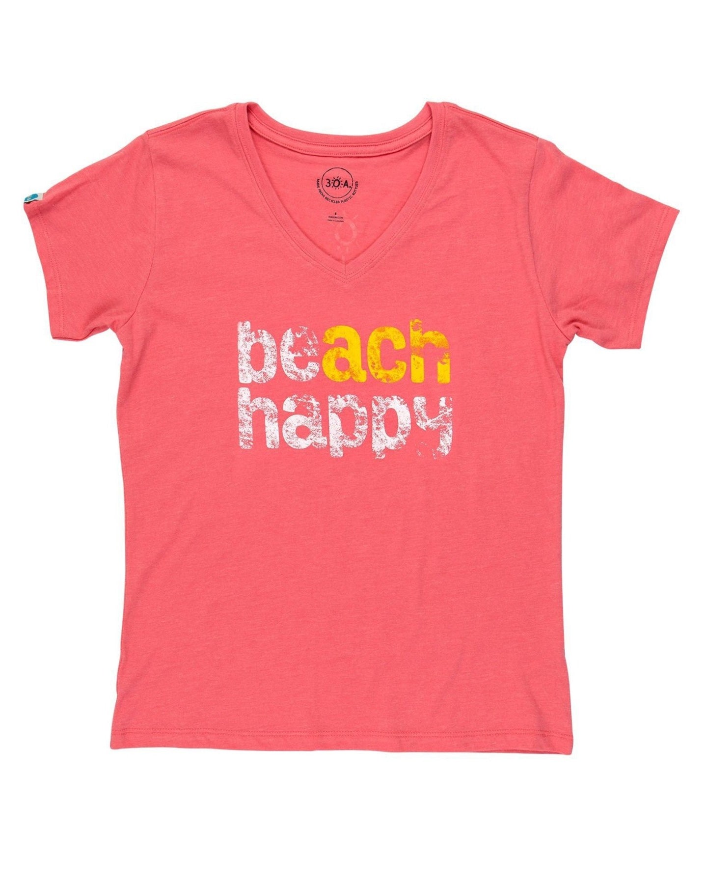 Beach Happy V - neck T - Shirt - 30A Gear - women tee