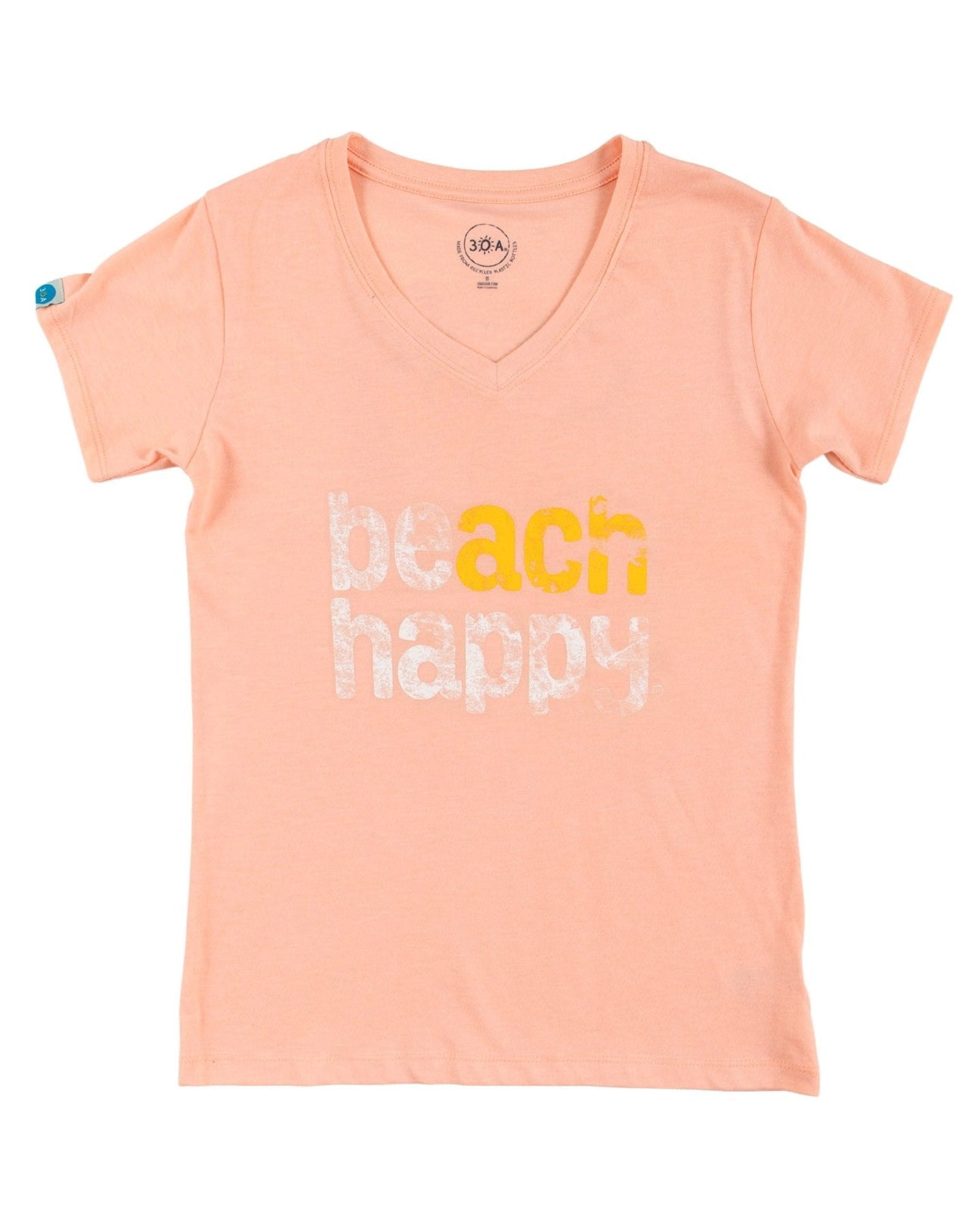 Beach Happy V - neck T - Shirt - 30A Gear - women tee