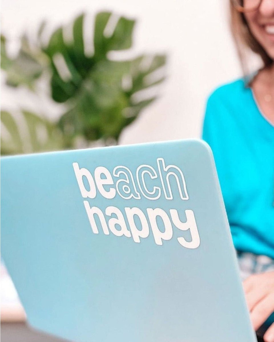 Beach Happy Vinyl Sticker - 30A Gear - novelty sticker