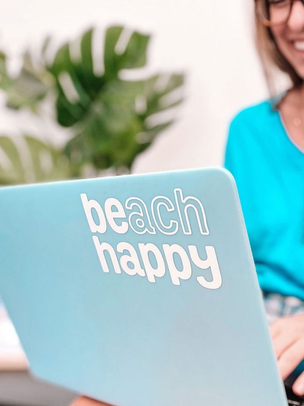 Beach Happy Vinyl Sticker - 30A Gear - novelty sticker