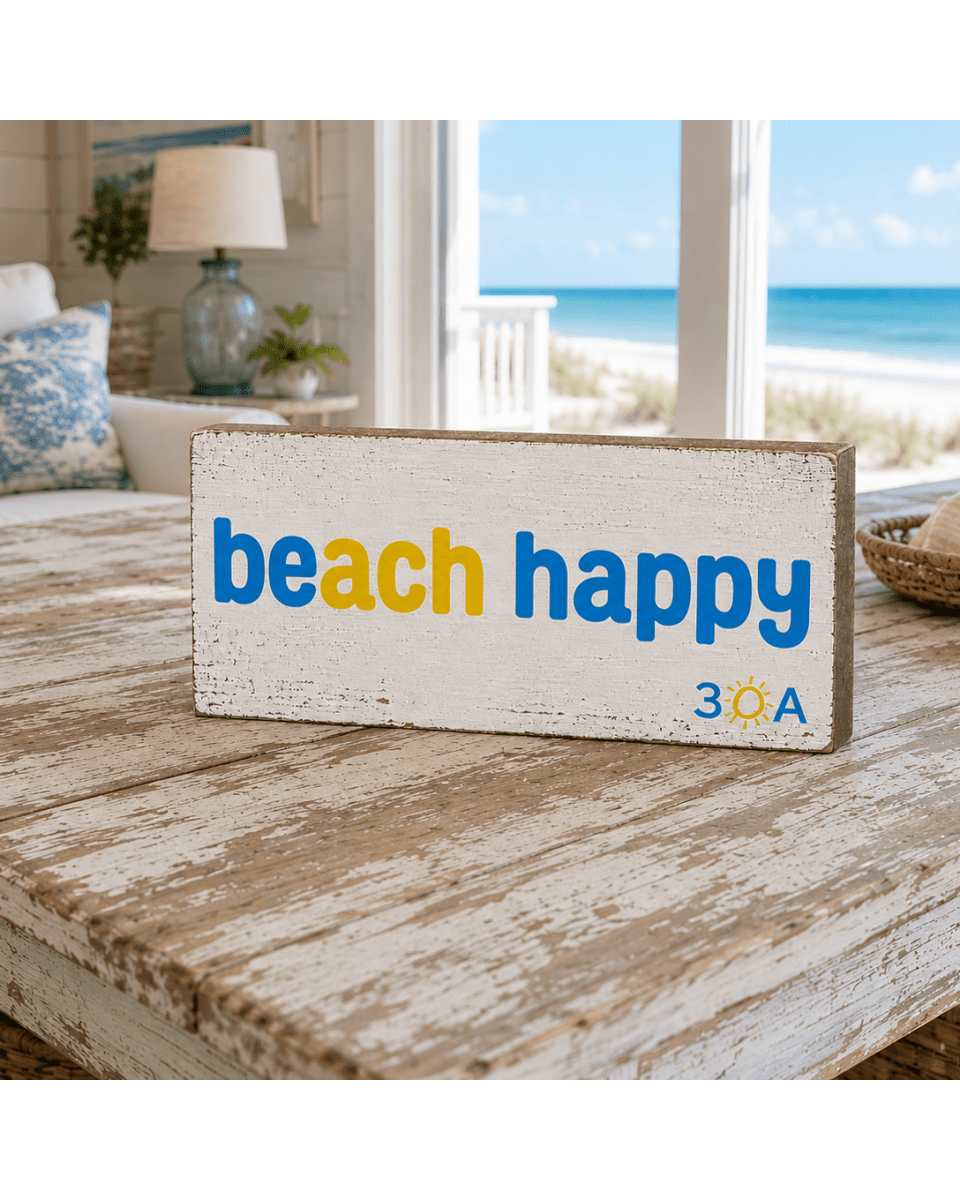 Beach Happy Wood Table Top Stick - 30A Gear - Home