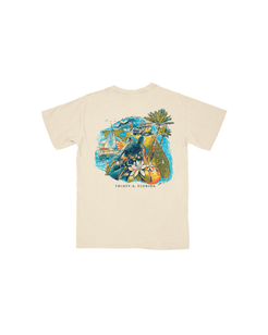 Florida State Outline Collage T-Shirt - 30A Gear - men tee