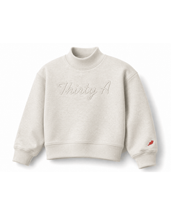 Girls Thirty-A Script Reverse Fleece Diana Mock Neck - 30A Gear - Kids Legacy