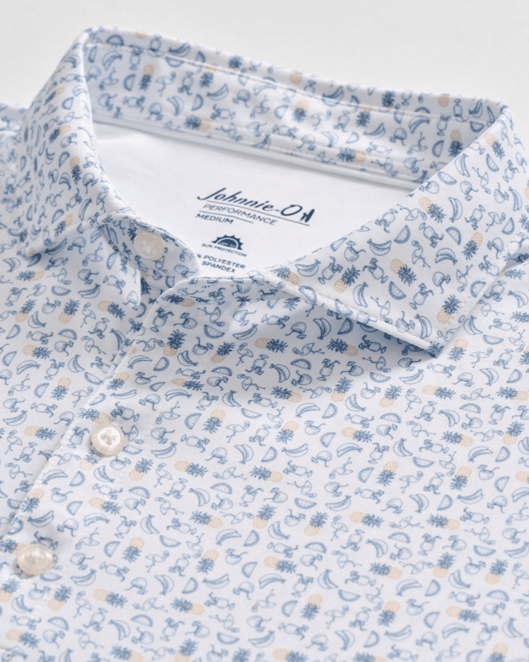 Johnnie-O Cabana Bar Short Sleeve Polo - 30A Gear - Mens Johnnie O