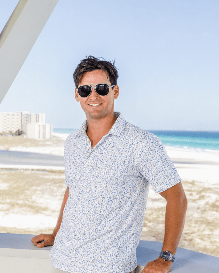 Johnnie-O Cabana Bar Short Sleeve Polo - 30A Gear - Mens Johnnie O