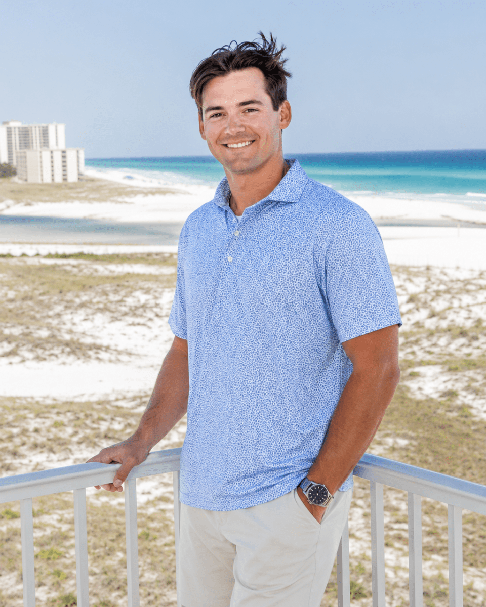 Johnnie-O Prawn Short Sleeve Polo - 30A Gear - Mens Johnnie O