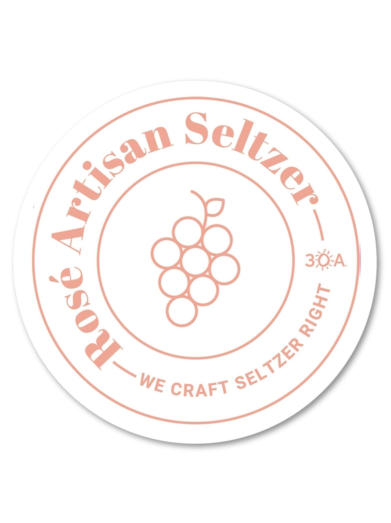 Rosé Seltzer Sticker - 30A Gear - novelty sticker