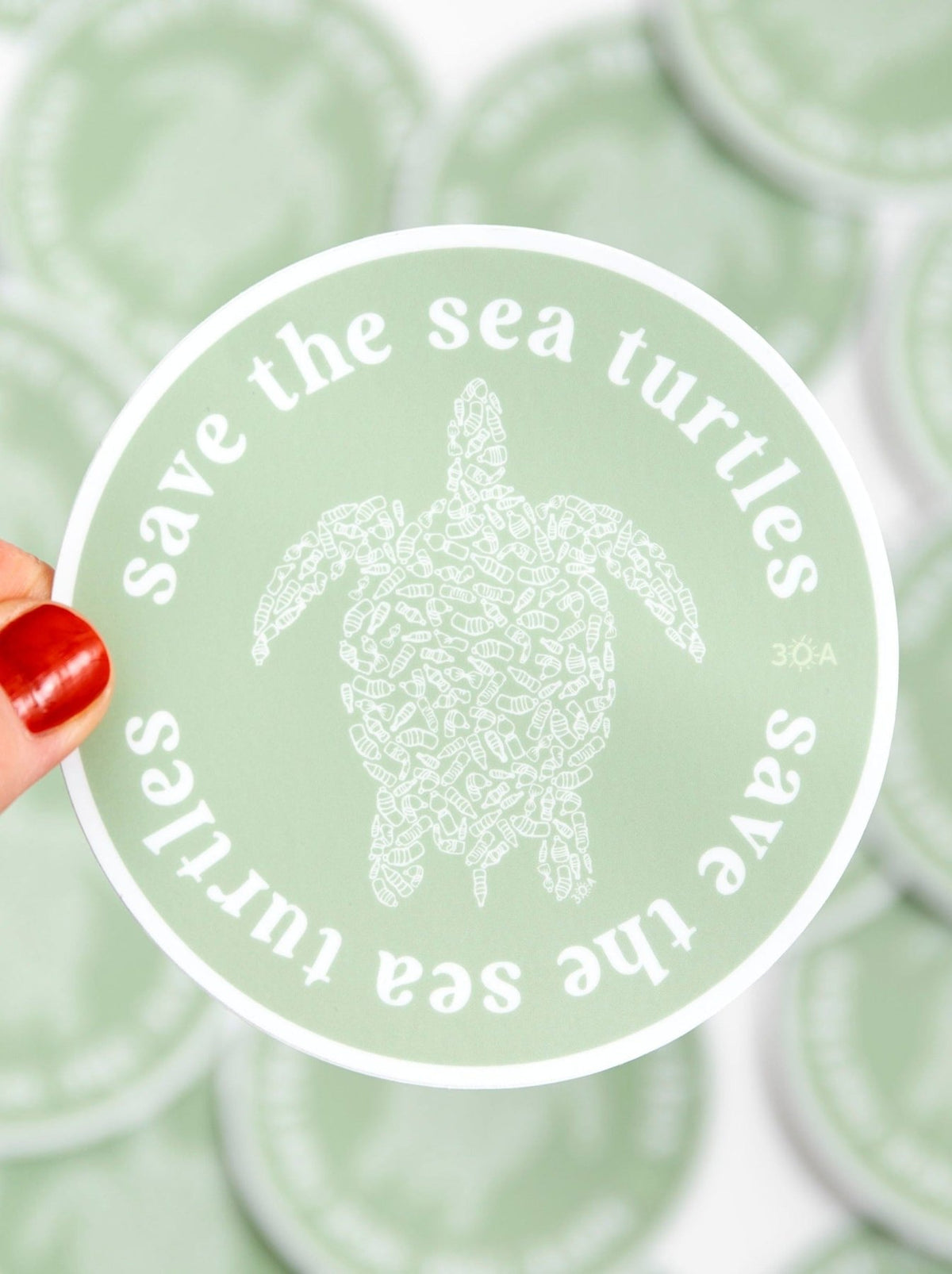 Save the Sea Turtles Sticker - 30A Gear - novelty sticker