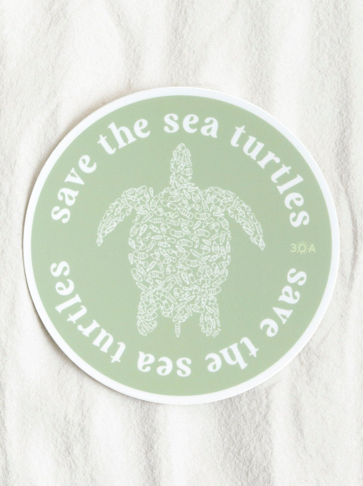 Save the Sea Turtles Sticker - 30A Gear - novelty sticker