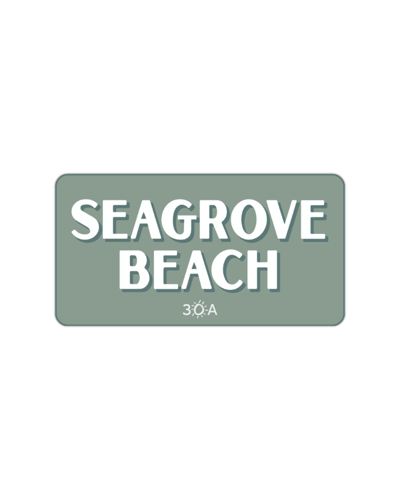 Seagrove Beach Simple Sticker - 30A Gear - novelty sticker