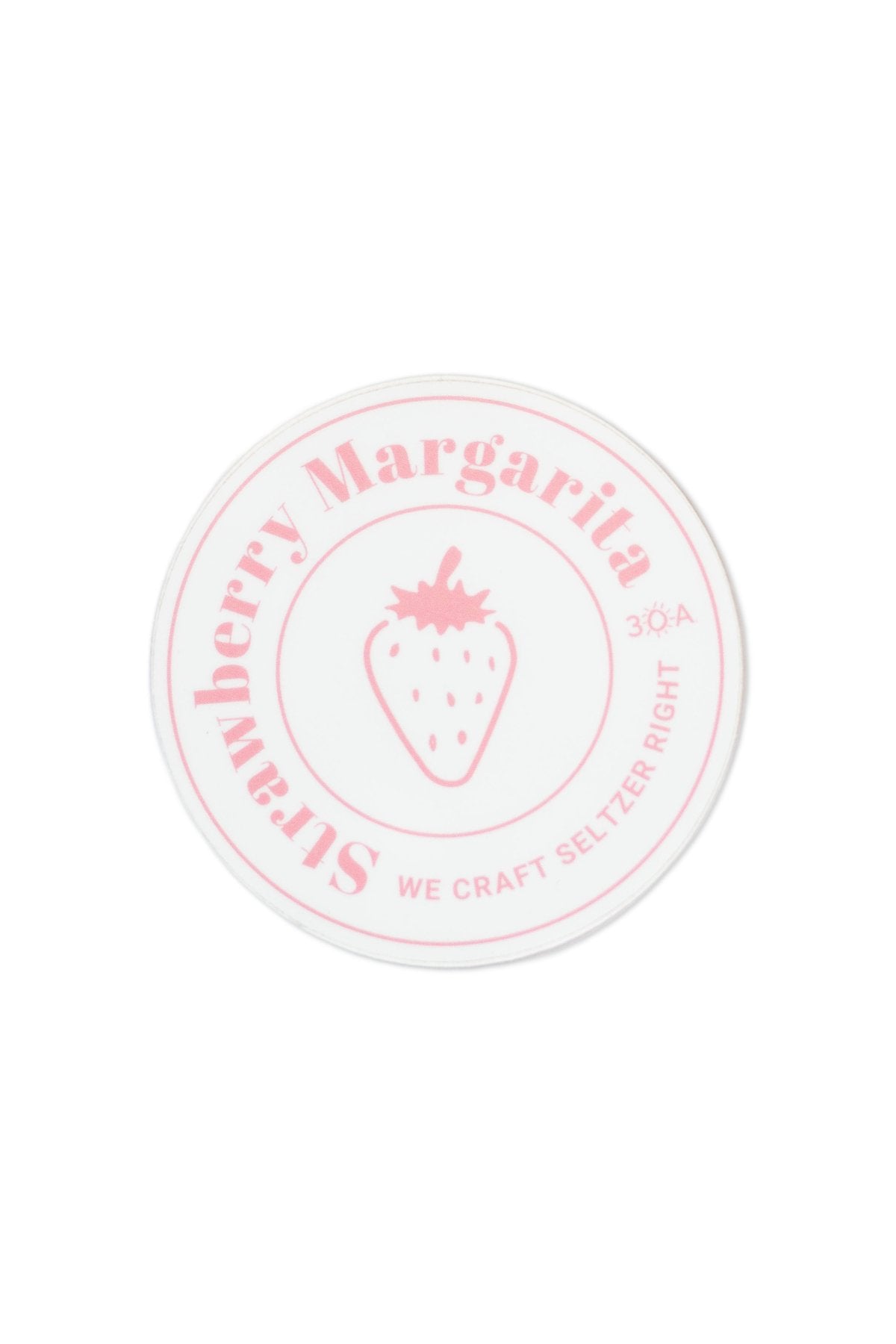 Strawberries Seltzer Sticker - 30A Gear - novelty sticker