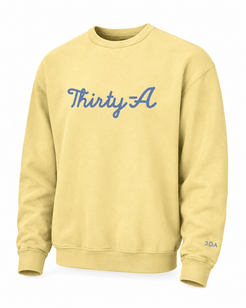 Thirty A Script Garment Dyed Crew - 30A Gear - Unisex Fleece