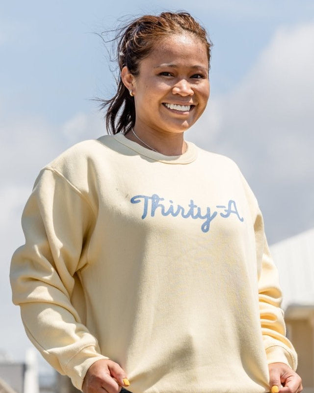 Thirty A Script Garment Dyed Crew - 30A Gear - Unisex Fleece